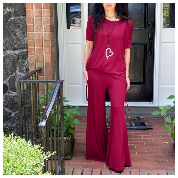 WINE FAVORITES FABULOUS WIDE LEG PANTS - Picture 2 of 15